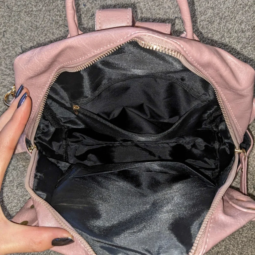 Pink + Rose Gold Faux Leather Adjustable Bag‼️ - Picture 5 of 6